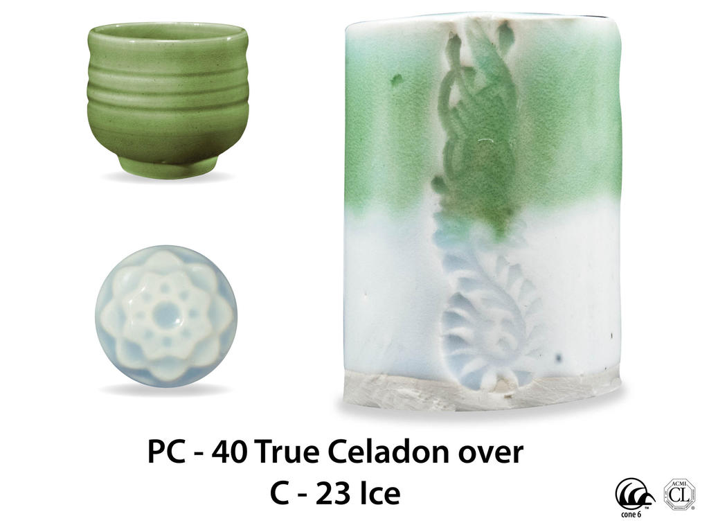 Kombinace s Celadon glazurami